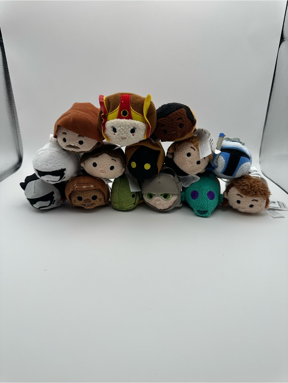 Disney Star Wars Plush Tsum Tsum Stack - Brown, Black, Green, Blue, White